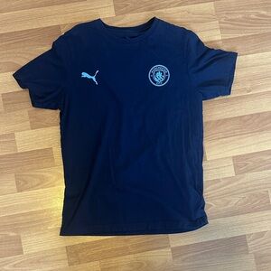 Puma Manchester City Navy Blue Short Sleeve Tee Size M